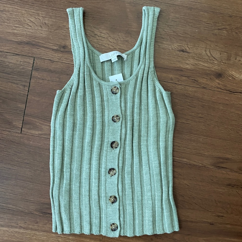 LOFT Sage Green Tank Top